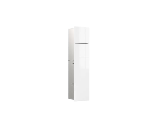 emco WC-Modul asis pure mit Glasfront Türanschlag links, Unterputz, 730mm,Alpinweiß