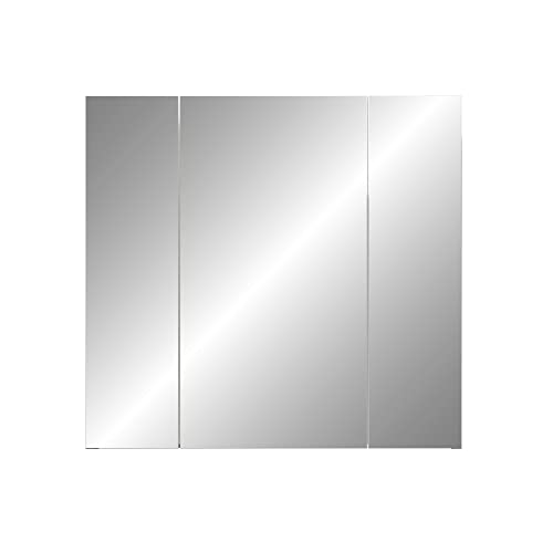 trendteam smart living - Spiegelschrank Spiegel - Badezimmer - Riva - Aufbaumaß (BxHxT) 80 x 75 x 16 cm - Farbe Weiß - 211040501