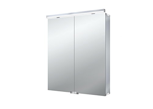 Emco Flat Lichtspiegelschrank 60 cm, 2 Türen, LED neutral Weiß 4000k