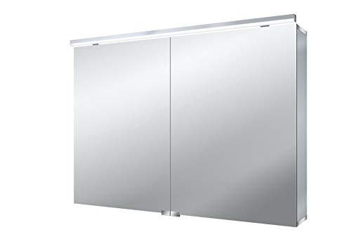 Emco Pure Lichtspiegelschrank 100 cm, 2 Türen, LED neutral Weiß 4000k