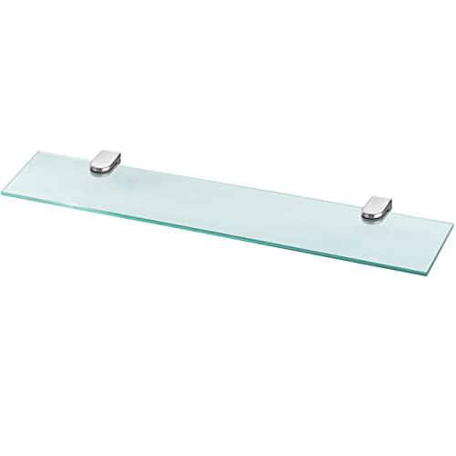 bonsport Glasregal Wandregal für Badezimmer Klarglas - Glas Regal aus 6 mm Sicherheitsglas 60cm - Glasablage Glasregalboden Badablage