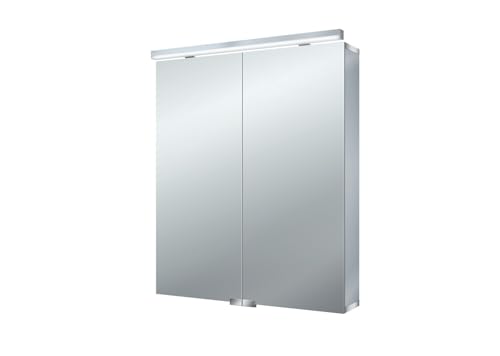 Emco Flat Lichtspiegelschrank 60 cm, 2 Türen, LED neutral Weiß 4000k