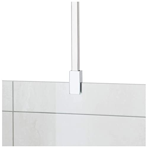 Stabilisationsstange für Duschen, Haltestange Glas - Decke, Stabilisierungsstange Duschwand, Stabilisator (Chrom eckig)