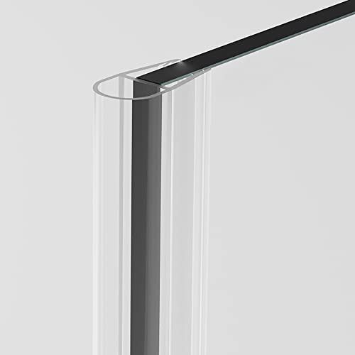 Duschdichtung für Glastüren 200cm I Duschtürdichtung 6mm 7mm 8mm Glas senkrecht I Balgprofil Duschwand gerade I Duschkabinen Dichtungen I Abdichtung Dusche Balg 8mm