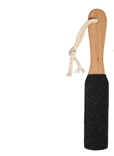 CAOQAO Holzgriff, mattiert, doppelseitiges Reibefußbrett, um abgestorbene Haut und Keratin Fußschleifer für Ferse Keratin Fußwerkzeug Purely Northwest Oil Fuß- und Körperwäsche (Khaki, Einheitsgröße)