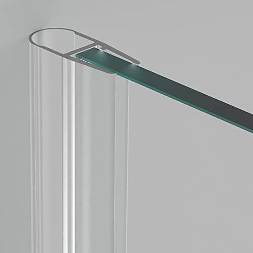 Duschdichtung für Glastüren 2 Meter I 200cm Duschtürdichtung 6mm 7mm 8mm Glas senkrecht I Wasserabweisprofil Duschwand gerade I Duschkabinen Dichtungen I Abdichtung Dusche Balg 12mm