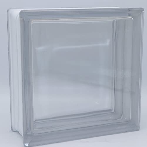 Design Glasbaustein Vollsicht klar glänzend 19x19x8 cm - 5 Stück