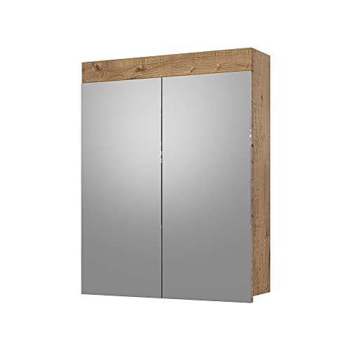 Vicco Bad Spiegelschrank Luna, Eiche, 60 x 77 cm