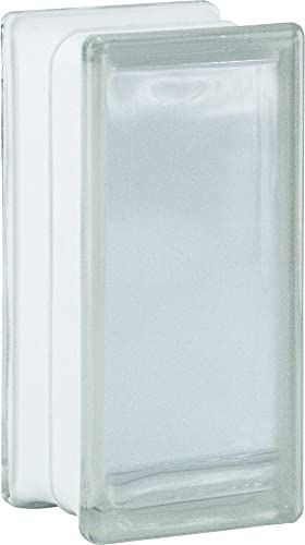 Fuchs Design Glasbaustein Vollsicht SUPER White Halbstein glänzend 19x9x8 cm - 6 Stück