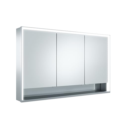 Keuco Spiegel-Schrank mit Variabler LED-Beleuchtung, Badezimmer-Spiegelschrank, mit Aluminium-Korpus, mit 3...