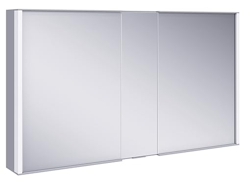 Keuco Spiegel-Schrank mit Variabler LED-Beleuchtung dimmbar, Badezimmer-Spiegelschrank, mit Aluminium-Korpus,...