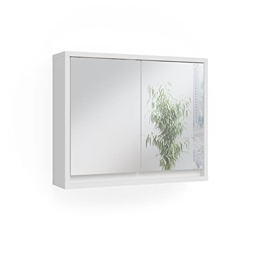 Vicco Bad Spiegelschrank Mila, Weiß, 55 x 45 cm