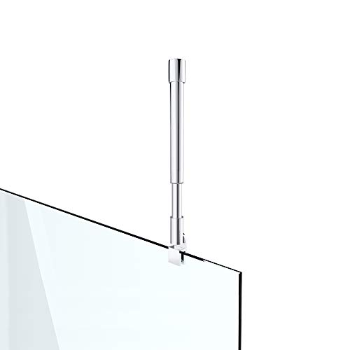 Haltestange Stabilisator für Duschwände Decke Dusche Duschabtrennung Edelstahl rund Verstellung 300-450 mm Glasstärken 6-10 mm GS33