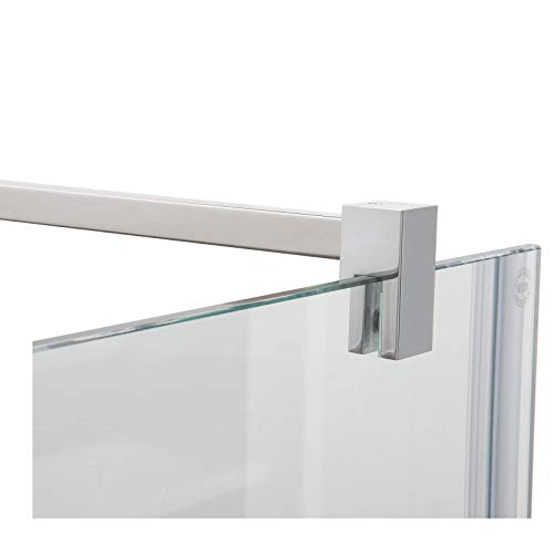Stabilisierungsstange für Duschen, Stabilisator Duschwand, Stabilisationsstange Glas-Wand (150cm, Chrom Eckig)