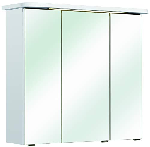 Pelipal Badezimmer-Spiegelschrank Quickset 359 in Weiß Hochglanz mit LED-Beleuchtung, 75 cm breit |...