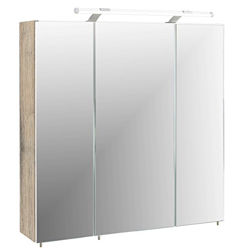 Schildmeyer Spiegelschrank 133075 Trient, 70.0 x 16.0 x 75.0 cm, wildeiche Dekor