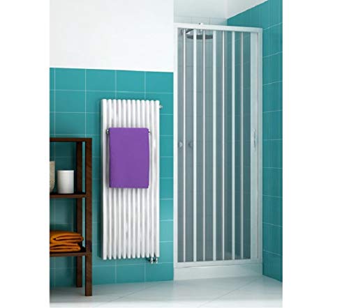 Duschkabine aus PVC, Nische mit Seitenfaltöffnung, weiß, Breite 70 cm, Höhe 170 cm