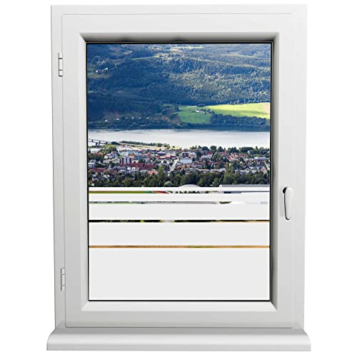 INDIGOS UG - Glasdekorfolie - Streifen - Sonnenschutz H50Line Verlängerung - Sichtschutzfolie - Fensterfolie - für die Küche, Bad ans Fenster, Sichtschutz