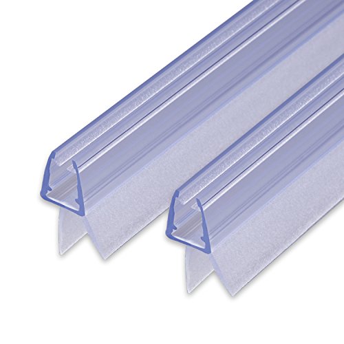 2x 80cm Sealis Ersatz Duschdichtung - Dichtung für 5mm/ 6mm/ 7mm/ 8mm Glastür Duschwand Badewanne Duschkabine Wasserabweiser Schwallschutz Abdichtung Leiste (Bundle)