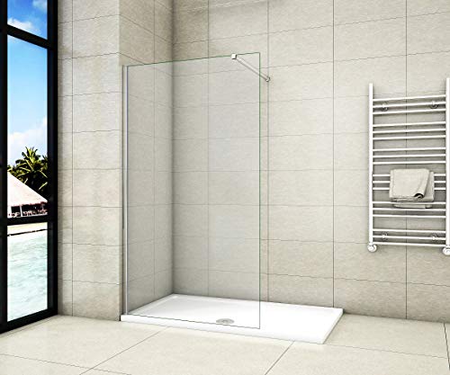 Aica Sanitär Duschwand Walk In Dusche 50cm Duschabtrennung 8mm NANO Glas Duschtrennwand 200cm Höhe