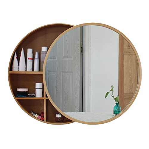Badezimmer Hängeschrank mit Stauraum Medizinschrank Massivholz Spiegelschränke Wohnzimmer Dekoration Schiebetür Spiegelschrank