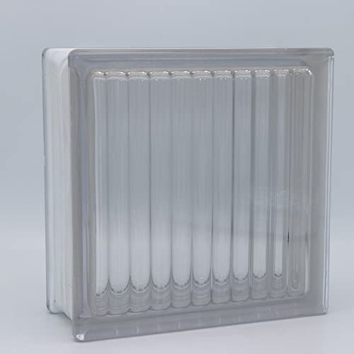 Design Glasbaustein Parallel klar glänzend 19x19x8 cm - 5 Stück