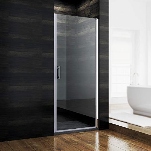 SONNI Duschtür 90 cm nischentür dusche Nano Glas Duschkabine Pendeltür dusche duschtrennwand Duschabtrennung