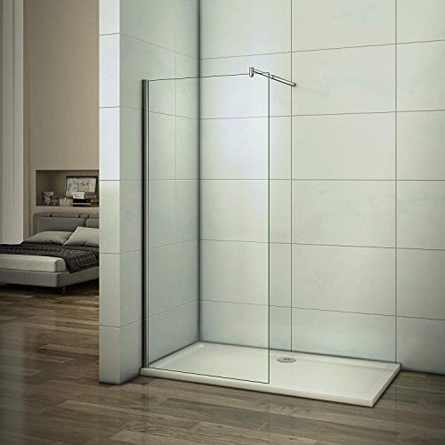 AICA 150x200cm Walk in Duschwand Duschtrennwand 10mm Easy-clean Nano Glas Duschabtrennung F123