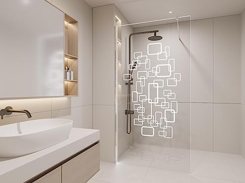 Vente-unique - Duschtrennwand Seitenwand italienische Dusche mit LEDs - 90 x 200 cm - BELLA