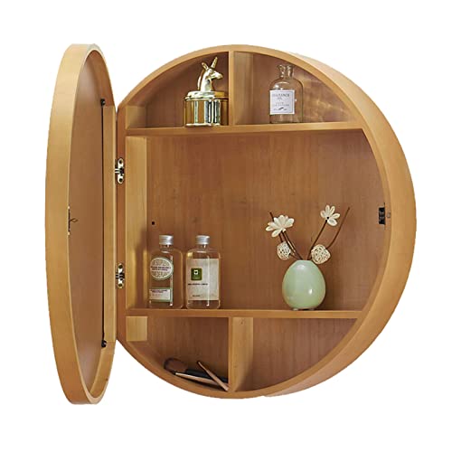Badezimmer Hängeschrank mit Stauraum Medizinschrank Massivholz Spiegelschränke Wohnzimmer Dekoration Schiebetür Spiegelschrank