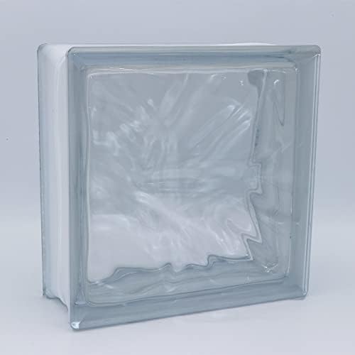 Design Glasbaustein Wolke klar glänzend 19x19x8 cm - 10 Stück