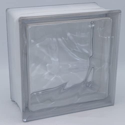 Design Glasbaustein Wolke klar glänzend 19x19x10 cm - 4 Stück