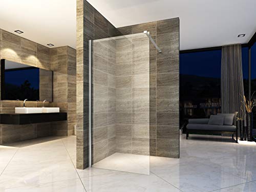 100x200cm Walk In Dusche Begehbare Duschwand Glas Duschabtrennung Duschtrennwand Glastrennwand Glaswand mit NANO-Beschichtung