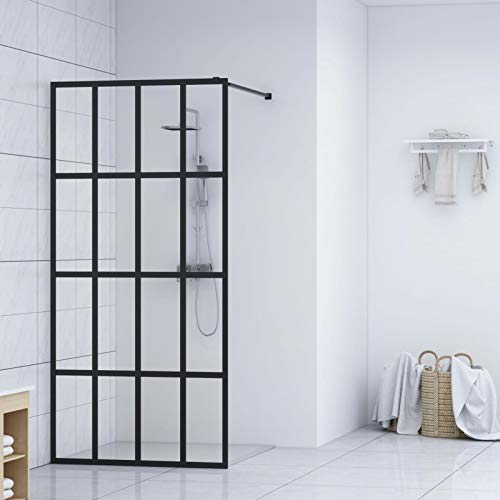 Duschwand für Walk-in Dusche, ZEYUAN Duschrückwand, Duschabtrennung, Glaswand Dusche, Duschtrennwand, Duschglaswand, Klares Sicherheitsglas 80x195 cm