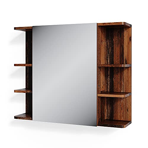 Vicco Bad Spiegelschrank Fynn, Antikholz, 80 x 64 cm