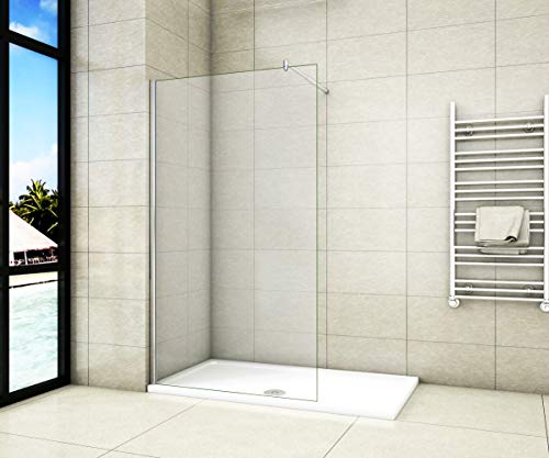 Aica Sanitär Duschwand Walk In Dusche 150cm Duschabtrennung 10mm NANO Glas Duschtrennwand 200cm Höhe