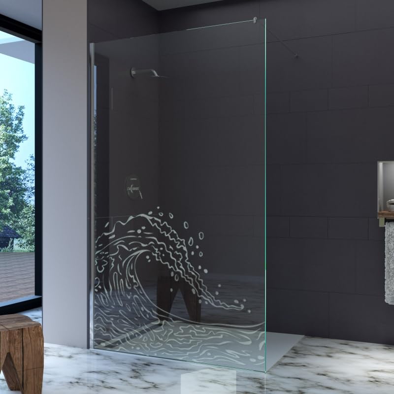 Moderne Glasdusche Duschabtrennung Dusche aus Glas Duschwand Luxus, Komfort und modernes Design für Ihr Badezimmer (Design Dusche NORDSEE, 140x200cm)